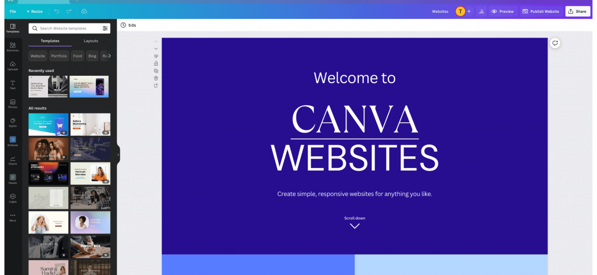 Strony Internetowe Canva - Canva Websites